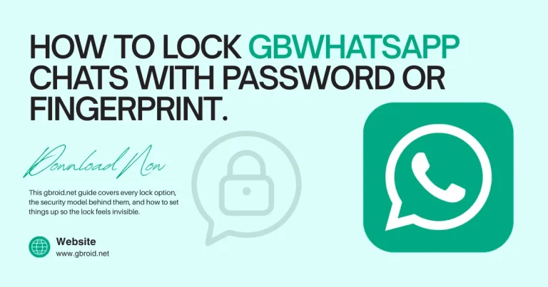How to Lock GBWhatsApp Chats